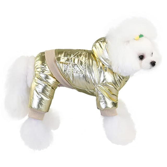Abrigo para Perros Chaqueta a Prueba de Viento Abrigo para Clima Frío 4 Patas Ropa Gruesa de Invierno Abrigo…