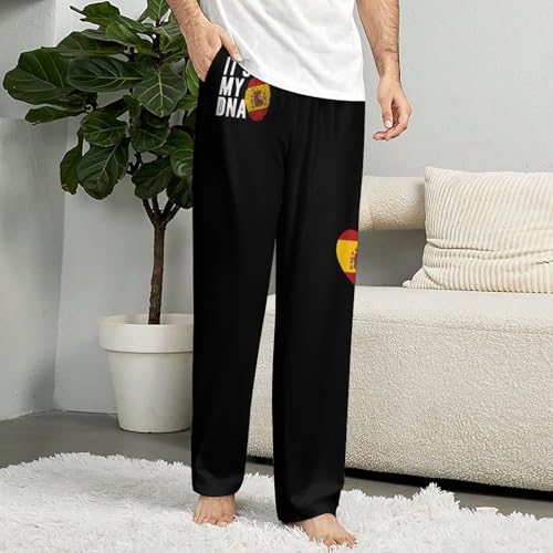 Pantalon de pyjama drapeau espagnol mixte et décontracté en coton léger - 5