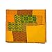 Marubhumi Indian Handmade Quilt Indian Silk Sari Kantha Quilted Patchwork (Yellow, Queen (90