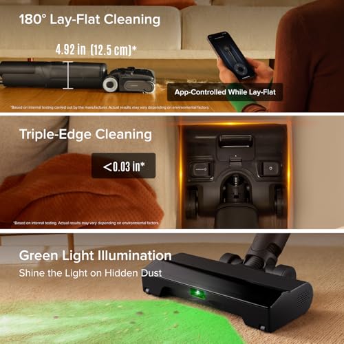 Image of roborock F25 ACE Combo Wet Dry Vacuum Cleaner, 5-in-1 Cordless Stick Vacuum Mop, Smart Hard Floor Washer with 180 Lie-Flat, AI Assitant Wheels, Self Cleaning, 65 min Runtime, Whole House Cleaning