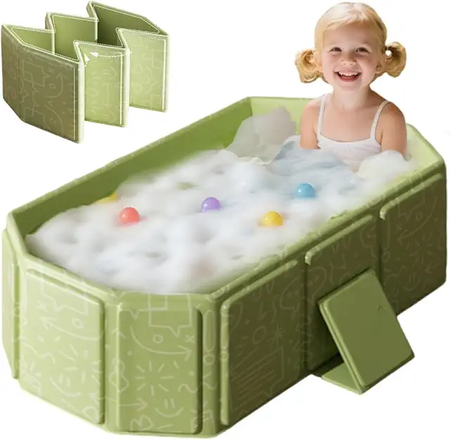 Baignoire pliable pour bébé WRQIOO Grande, portable pour maison et voyages