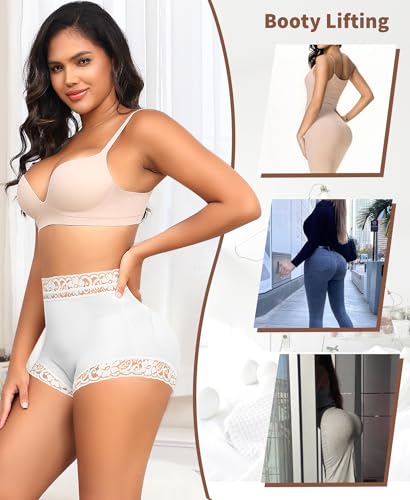 Image of Padded Underwear for Women Butt Pads Shapewear Shorts Booty Padding Lace Panties Butt Lifter Hip Enhancer