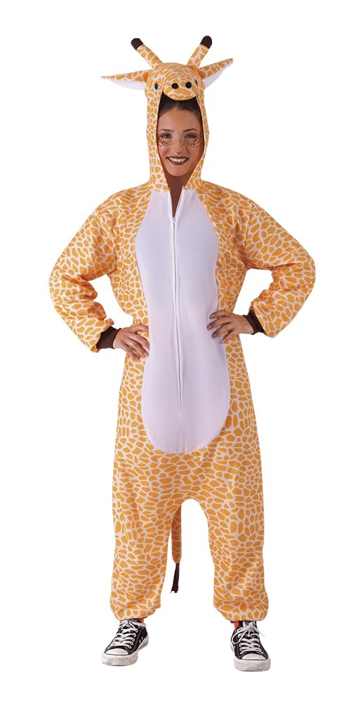Rubies Disfraz Jirafa para adulto, Jumpsuit con capucha, One Piece, Unisex, Talla única para Carnaval, Halloween, Fiestas, Despedidas