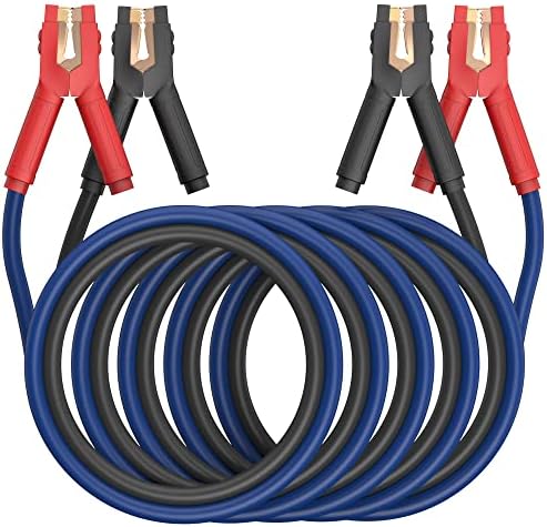 EXTRESPO Heavy Duty Jumper Cables, 0 Gauge 25 Feet 1000Amp Booster Cables, UL Listed Cables for 12V & 24V Cars, SUVs and Trucks, Jumper Cables Kit with Carry Bag, Gloves, Brushes (0 Gauge 25 Feet)…