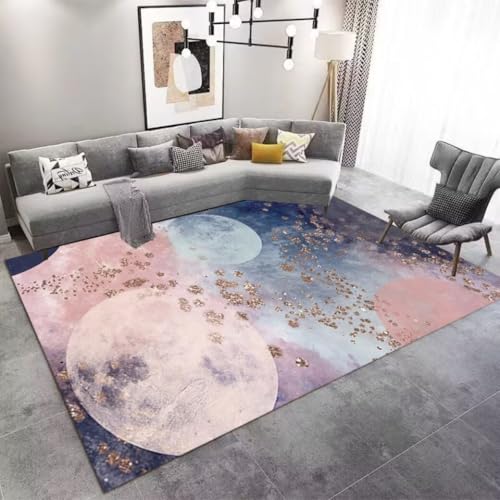 Tapis géométrique moderne 100x160cm lavable et antidérapant pour chambre - 2