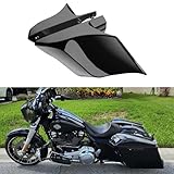 US Stock Advanblack Vivid Black Stretched Side Covers Extended Panels Fit for 2014+ Harley Touring Street Glide Road Glide Electra Glide Ultra Classic