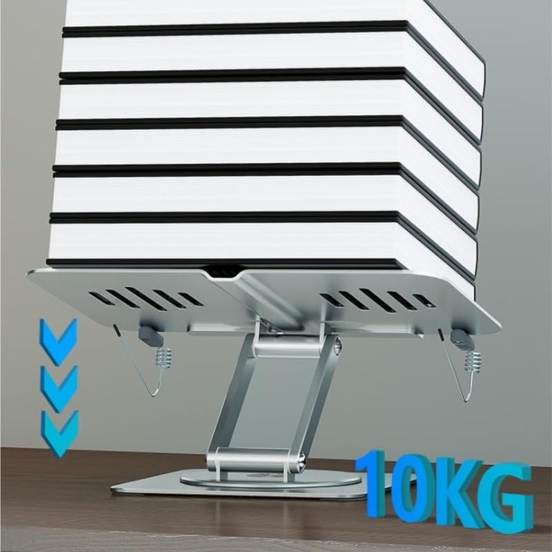Carbon Steel Book Stand Aluminum Alloy Reading Rack 360° Rotation Holder