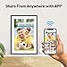 Digital Photo Frame 10.1 Inch WiFi Digital Picture Frame IPS HD Touch Screen Smart Cloud Photo Frame with 32GB Storage, Auto-Rotate, Easy Setup to Share Photos or Videos Remotely via AiMOR APP (Black)