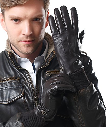 NappaNovum Men's Nappa Leather Gloves Classic Gloves Winter Warm Gloves