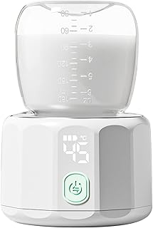 Flaschenwärmer Baby für unterwegs, Tragbarer Babyflaschenwärmer Digitaler Milchwärmer 4 Temperaturstufen & 3 Min Schnellaufheizung Wiederaufladbarer Reisen für Muttermilch Säuglingsnahrung