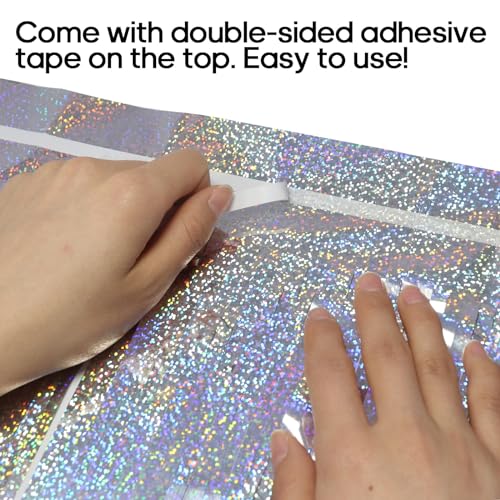 Image of 2 Pack Fringe Curtains Backdrops, Foil Fringe Curtains, Door Streamers for Birthday Wedding Bridal Shower Holiday Graduation Party Decorations, Photo Booth Backdrops, Glitter Silver