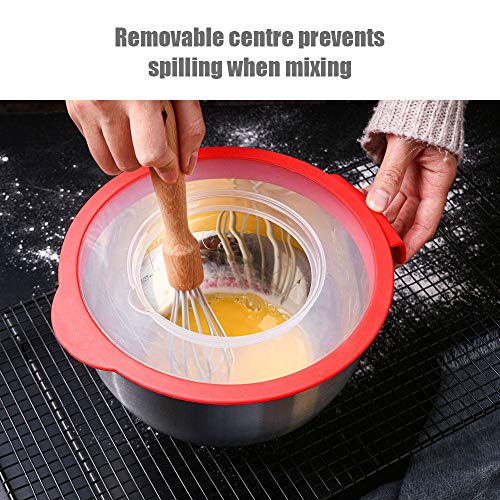 Tigela de mistura em aço inoxidável para salada Tigelas com tampa hermética com centro removível Tig