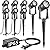 SUNTHIN Outdoor Landscape Lighting, 8 Pack LED Spot Lights Kit for Garden, Yard, House, Lawn, Tree, Flags, Fence Use, Warm White, IP65 Waterproof