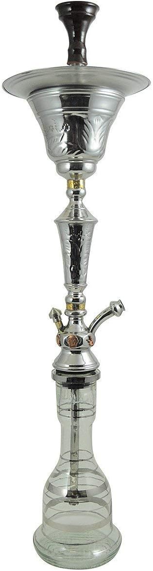Khalil Mamoon KM Genuine FIFA ICE 32 inch Shisha Hookah Cafe Style Genuine Egyptian sheesha Grey Colour