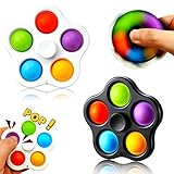 Paochocky Juguetes para Aliviar el Estrés Push Pop Bubble Spiner Mágico para Niños Adultos TDAH Autismo Regalos en Navidad Fiesta de Cumpleaños