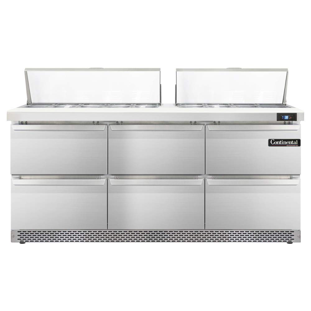 SW72-18C-FB-D Sandwich Unit by Continental Refrigerator – 20.6 cubic_feet