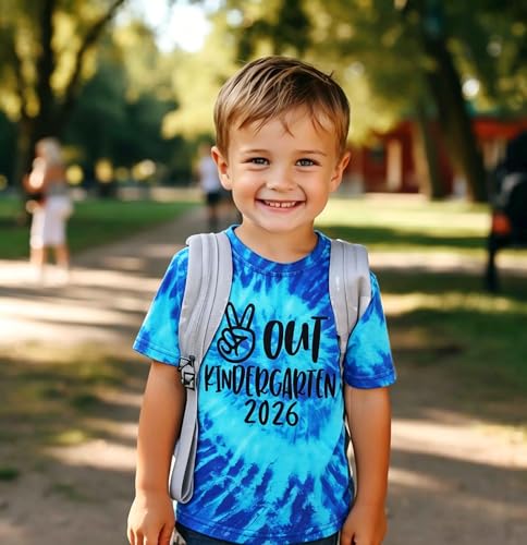 Image of MODNTOGA Kids Girl Boy Peace Out Kindergarten Shirt 2026 Kindergarten Graduation T-Shirt Last Day of School Summer Tee Tops