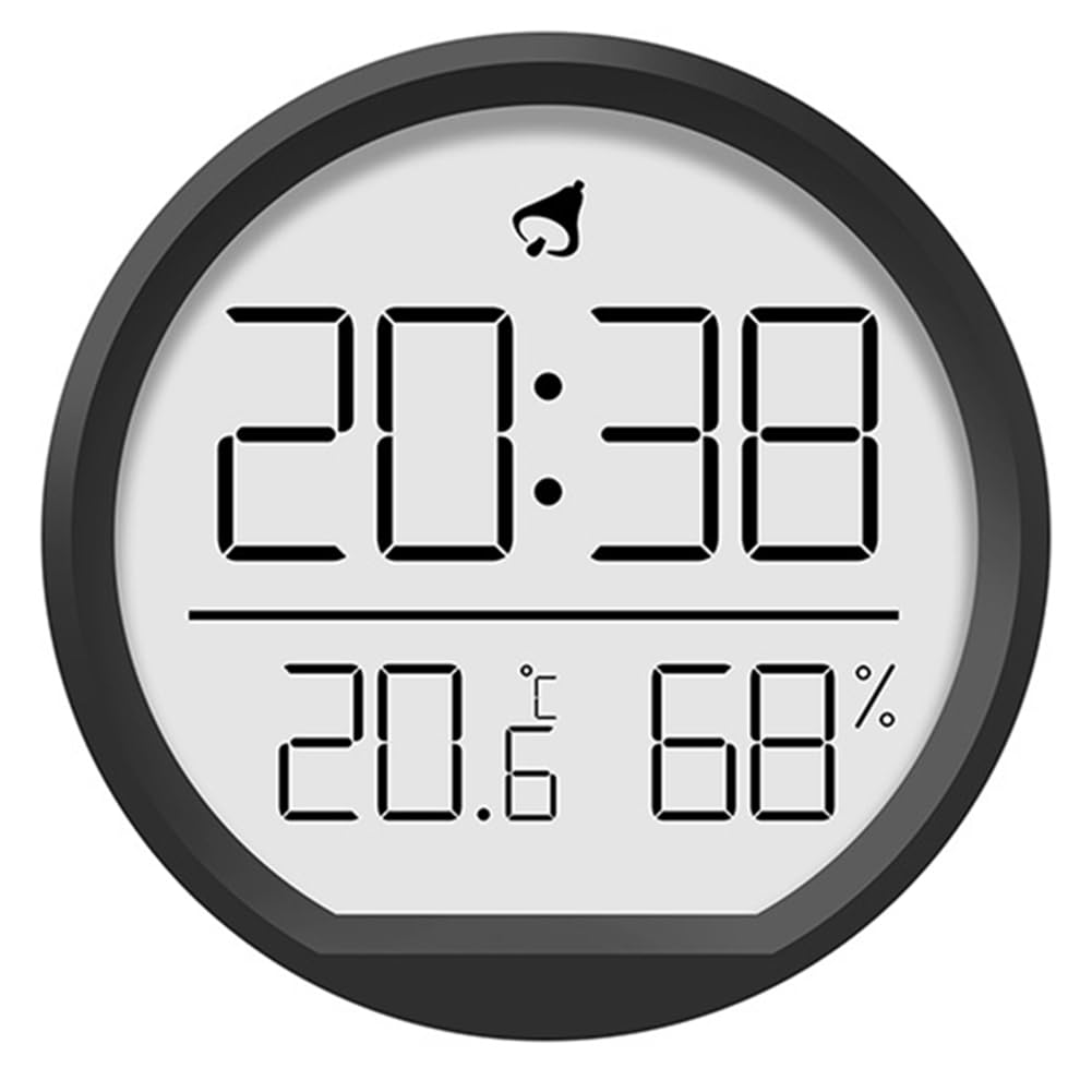CTRLZS LED Digital Wall Clocks Temperature Humidity Date Display Electronic Table Alarm Clock for Kitchen Study Refrigerator A