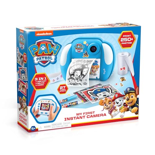 Image of Paw Patrol My First Instant Camera; Photo, selfie, and video functions; Ink free printing; Frames and filters can be added digitally; Stickers and markers can be added after printing-Amazon Exclusive