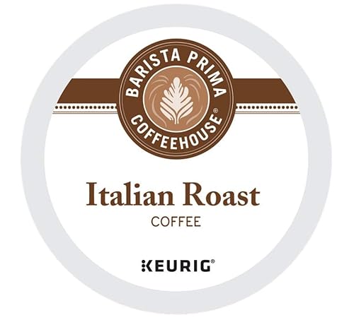 Barista Prima K-Cup de café tostado oscuro, tostado italiano, 24 unidades (paquete de 4)