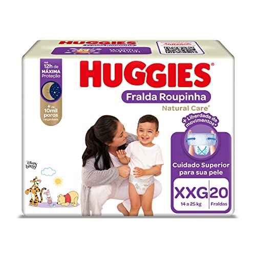 Fralda Huggies NATURAL CARE ROUPINHA XXG 20 unidades