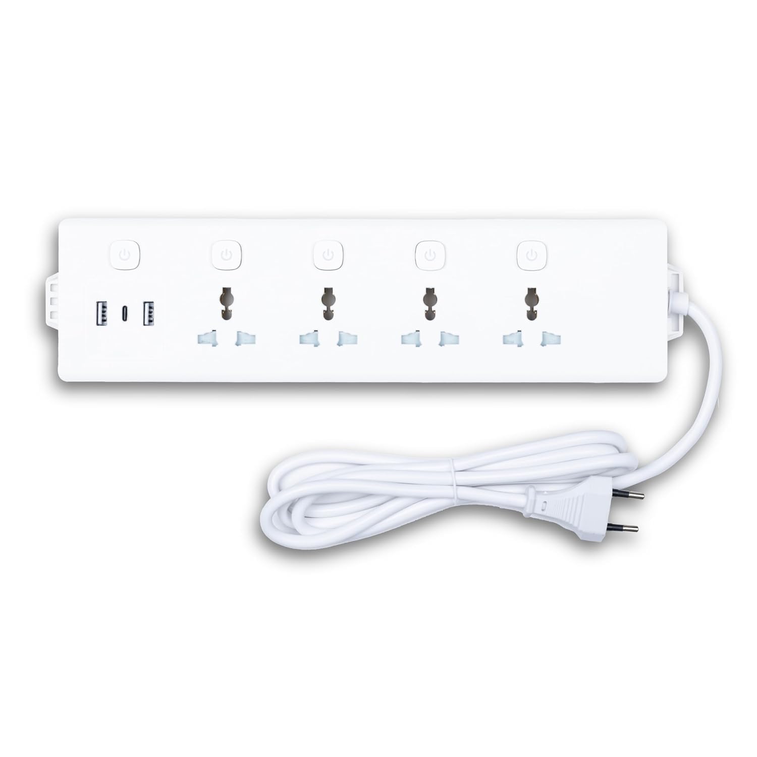 7Seas Multi Plug Outlet Extender - Wall Surge Protector with 4 AC Outlet, 2 USB 1 USB-C Ports | Mountable Power Strip with Switch, Under Desk Power Strip | Portable 8 in 1 Socket Extension Board-picture-28
