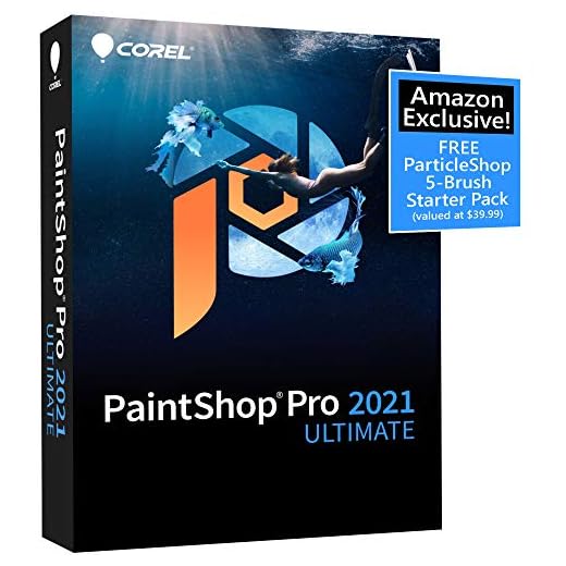 Corel PaintShop Pro 2021 Ultimate | Photo Editing & Graphic Design Software Plus Creative Collection | Amazon Exclusive 5-Brush Starter Pack [PC Disc] [Old Version]