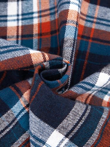 Image of Yoimira Boys Flannel Shirts Kids Long Sleeve Plaid Tops Casual Button Down Shirt Western Plaid Jacket