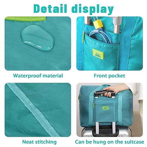 Travel Duffel Bag Carry on Luggage Bag Foldable Travel Tote Bag Waterproof Sports Gym Bag Lightweight Large Weekender Overnight Bag for Women and Men(4 PCS)3