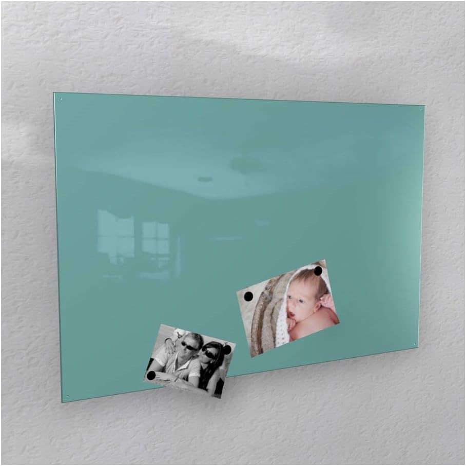 Colours-Manufaktur magnetic wall - turquoise light-green shiny, RAL 6027, high gloss - 4 different sizes - 40 x 60 cm; 50 x 80 cm; 60 x 90 cm; 50 x 110 cm, Licht-grün - Ral 6027 Glänzend, 50 x 110 cm