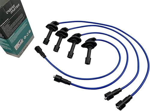 High Performance Spark Plug Wires Compatible with Subaru Forester Legacy Impreza 1996-1998 DOHC 2.5L Blue