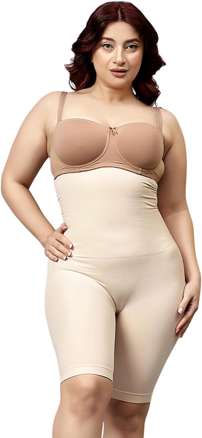 High Waist Shapewear for Women, Body Shaper Shorts with Silicone Grip, No Steel Bones Slimming Panties, Seamless Design Tummy Control Tucker