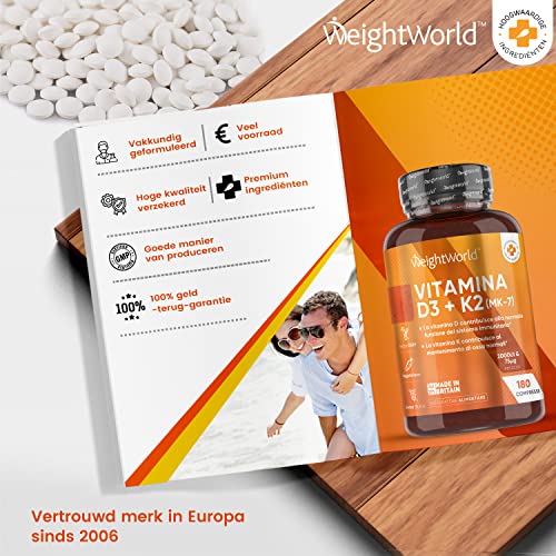 Vitamine D3 en K2 tabletten - 2000 IE + 75 mcg - Vitamine K Menachinon MK7 en Vitamine D - 180 vegetarische tabletten - Image 6