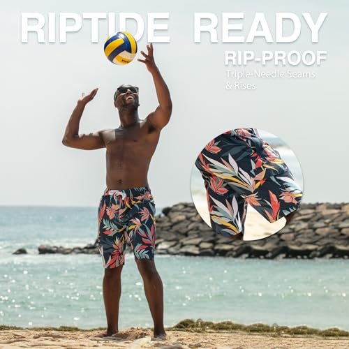 Image of Kanu Surf Men's Big Viper Extended Size Stripe Swim Trunk