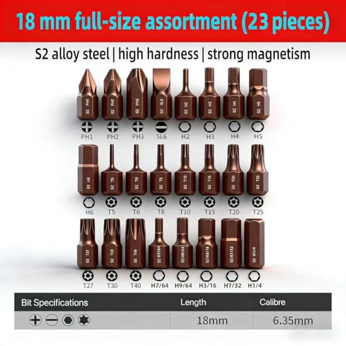 Image of 33 in 1 Right angle screwdriver 18mm /0.7″ Shortest magnetic screwdriver bit (S2 alloy steel) 90 Degree Offset mini ratchet screwdriver set Dedicated to small spaces Home&Outdoor Portable Tools