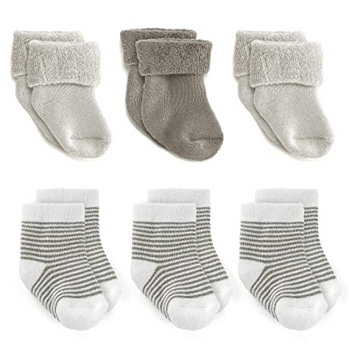 LaLoona Baby Socken Set (0-3 Monate) - 6 Paar warme Babysöckchen / Baumwoll Mix Kinder Strümpfe, schadstoffgeprüft nach ÖKOTEX Standard 100 (Lang & Kurz) Cover