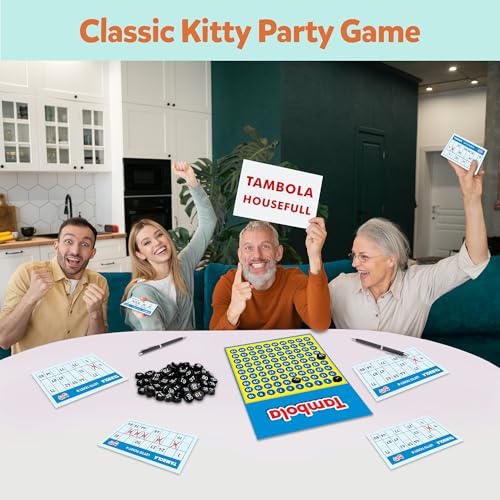 Image of Tambola Game Set with 600 Tickets | Housie Game Set for Adults & Family | Indoor Board Games | Gifting, Family Fun & Kitty Party Game