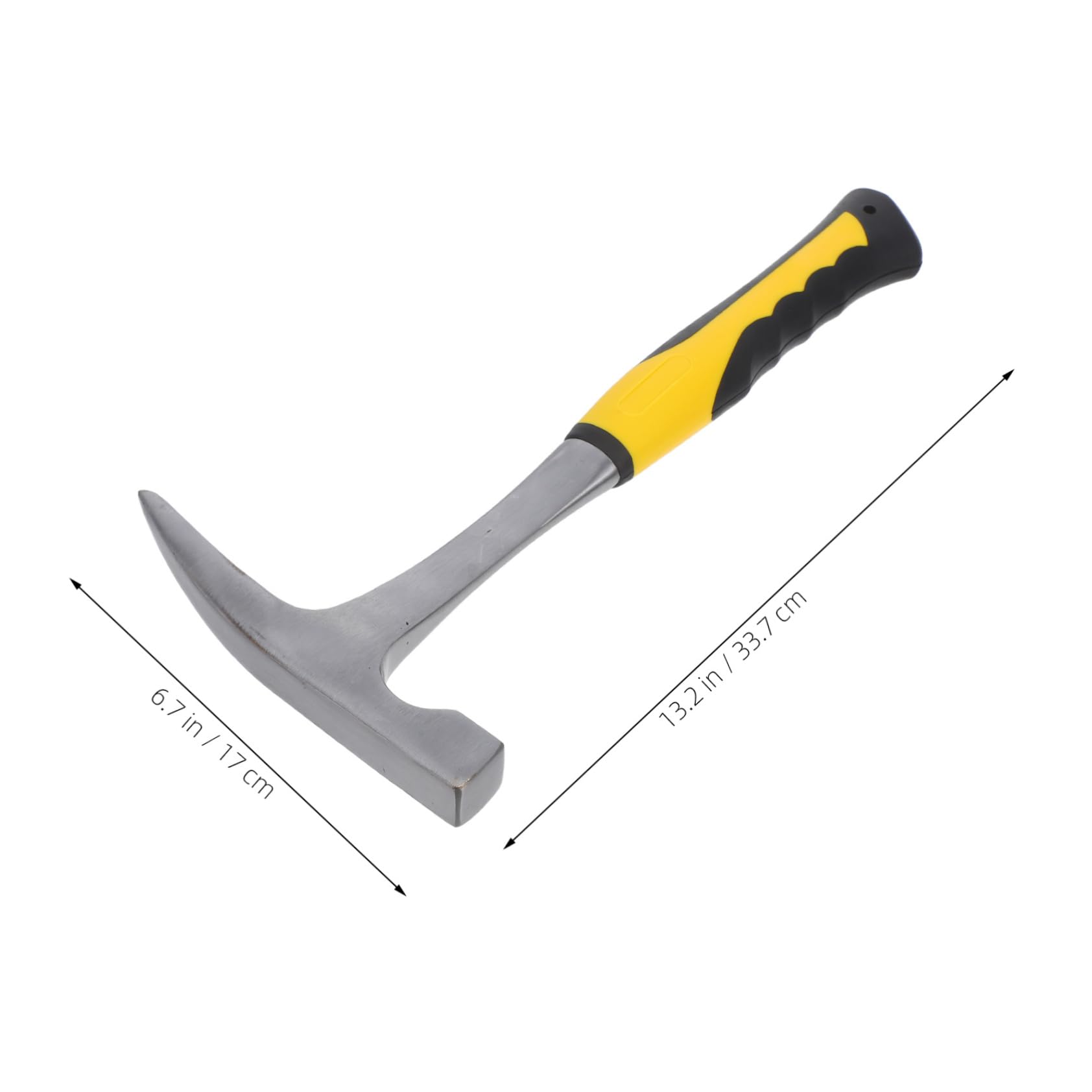 NUOBESTY Martillo Geológico Multiusos con Mango de Tpr y Acero de Alto Carbono, Diseño Ergonómico para Reducir Fatiga en Exploración y Actividades al Aire Libre