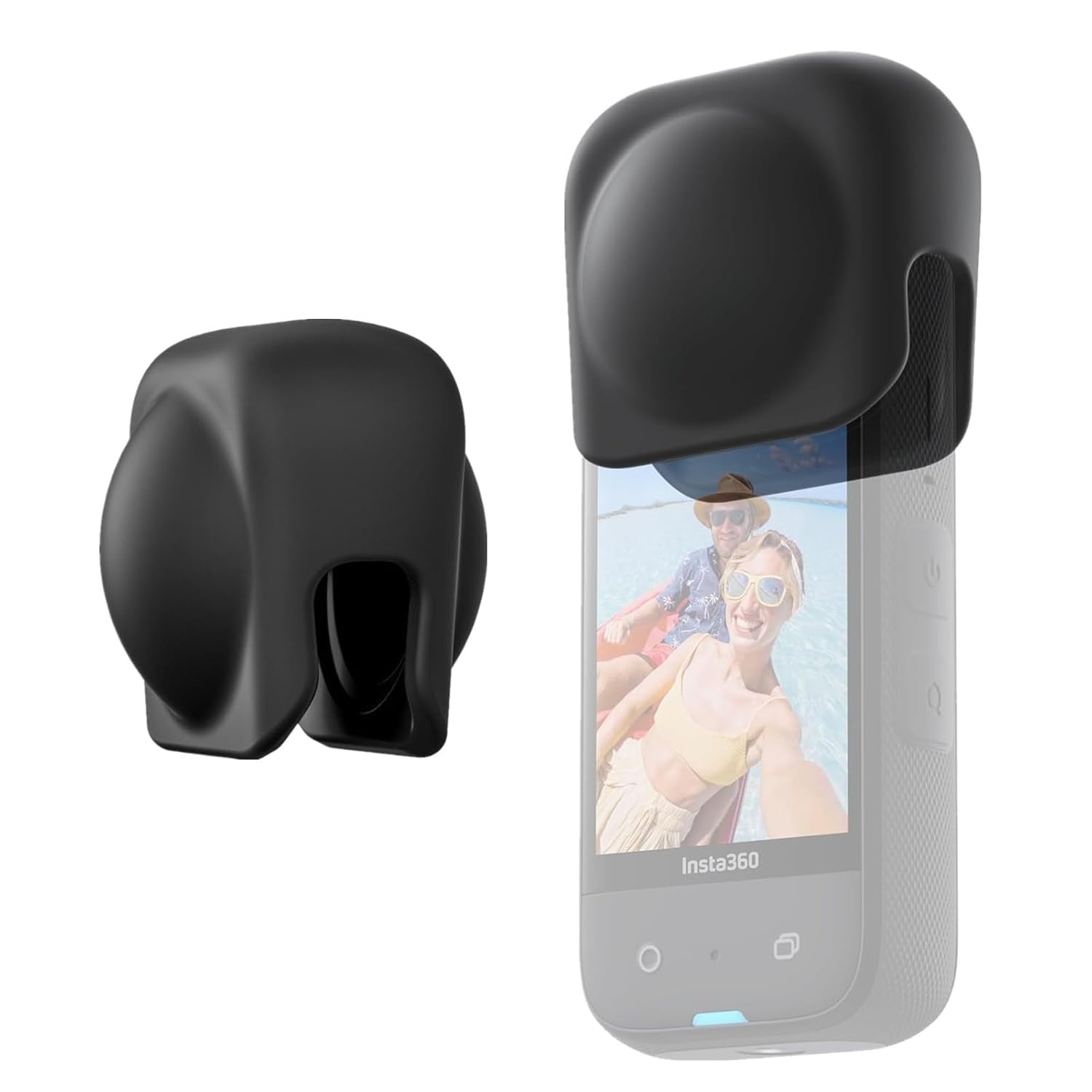 VERTUS® Removable Silicone Lens Cap for Insta 360 X5 / X4 Lens Guard (Black)-image-22