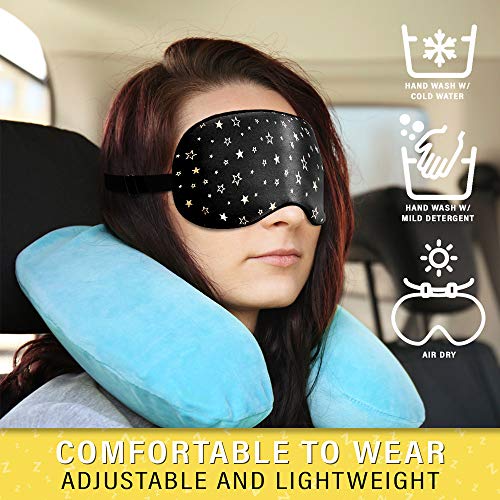 Image of Silk Sleep Eye Mask for Men Women, Comfortable Super Soft Eye Mask with Adjustable Strap, 100% Pure Silk, Works with Every Nap Position, Ultimate Sleeping Aid Blindfold, Blocks Light, Jersey Slumber