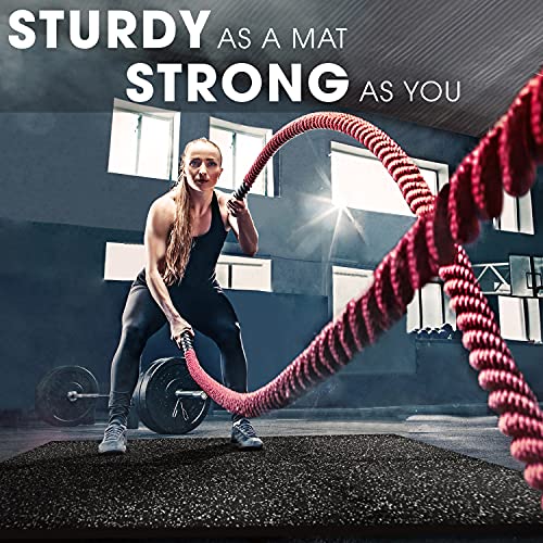 Image of Yes4All Heavy Duty 100% High Density Rubber Floor Tiles Interlocking Mat