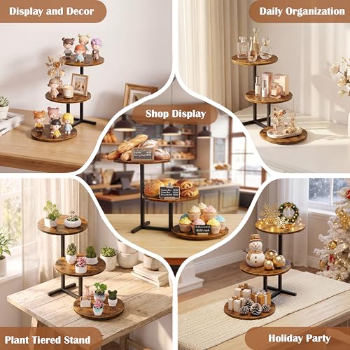 Emfogo 3-Tier Wooden Cupcake Stand for 50 Cupcakes - Image 6