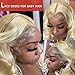 XRDDFL Fake Edges Real Human Hair Pieces HD Lace Front Wig - 613 Blonde, 2 Pcs I, Reusable Invisible Lace Hairline, Baby Hair Stripes