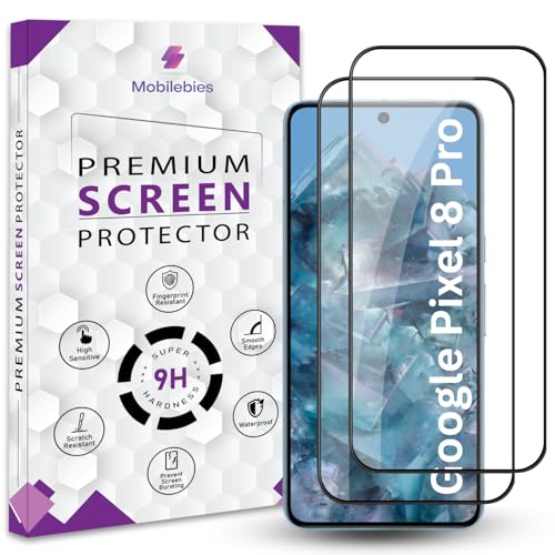 Image of Premium Tempered Glass Screen Protector Guard For Google Pixel 8 Pro (6.7 Inch, Pack of 2) | Edge to Edge Coverage With Easy to installation kit