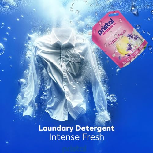 Image of Pristal Floral Fresh Liquid Detergent 2L Refill | Plant-Based, Tough on Stains, Long-Lasting Lavender & Jasmine Scent, Brightens Clothes, Chemical-Free, Eco-Friendly