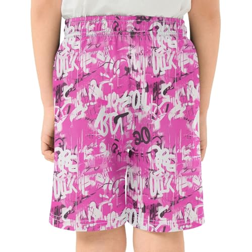 Boys Athletic Shorts Graffiti Street Art Summer Casual Shorts Boys Gym Shorts with Pocket 7-15Y 212167792