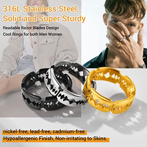 PROSTEEL Anelli Uomo Acciaio Inossidabile, Anello