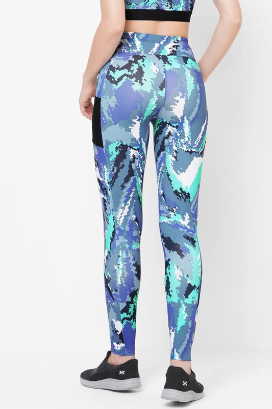 Image of JUST-Dry 7 /8 HIGH Waist CAMO Print GO Train Workout Tights
