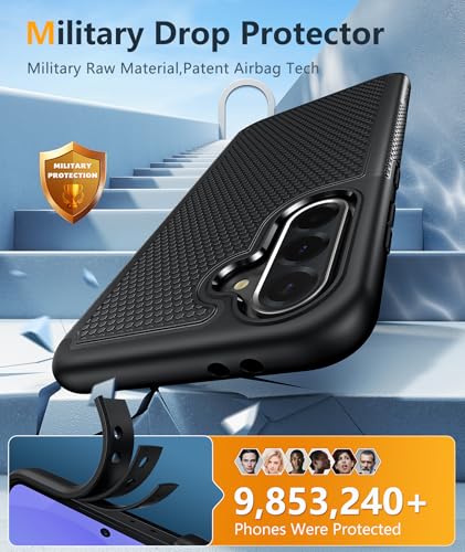 Image of FNTCASE for Galaxy A36-5G Phone Case: Samsung A36 5G Magnetic Cover [Fit for Magsafe] with Screen Protector, Anti-Slip Textured, TPU+PC Dual Layer Shockproof, Military Grade Drop Protection (Black)