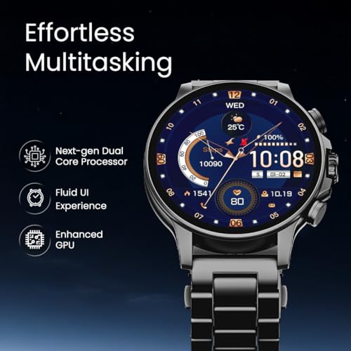 Image of Fastrack Marvellous FX2 1.54 inch Super AMOLED Smart Watch with SpO2, Sleep Monitor, BT Calling, Metal Body, Voice Assistant, 100+ Sports Modes - Smartwatch for Professionals (Black)